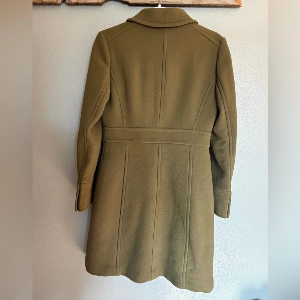 J. Crew Olive Green Wool Pea Coat - Picture 3 of 7